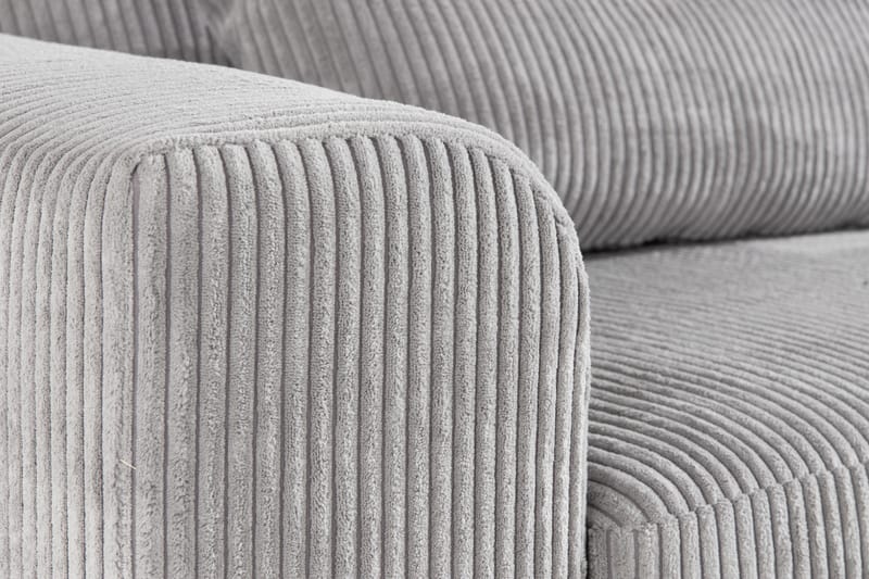 Copenhagen Chaiselongsofa - Lysegrå - Sofa med chaiselong - Lædersofaer - 2-personer sofa med chaiselong - 3 personers sofa med chaiselong - 4 personers sofa med chaiselong - Velour sofaer