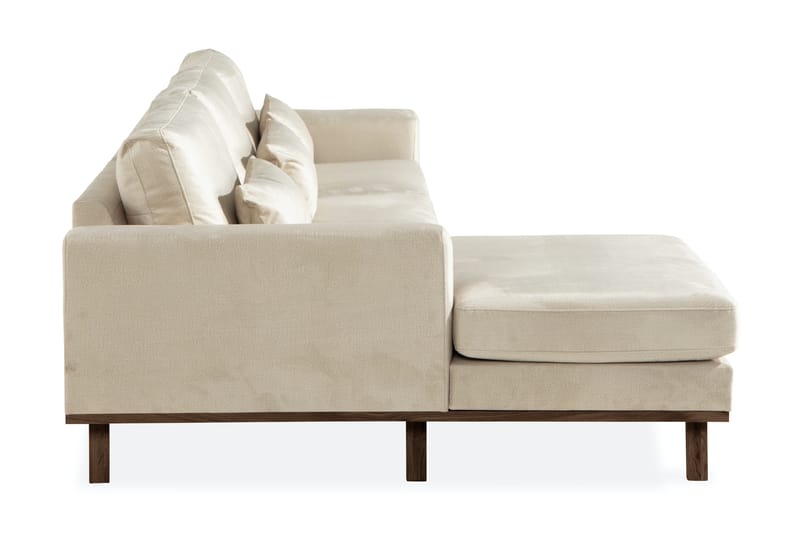 Copenhagen Chaiselongsofa Velour - Beige - Møbler - Sofaer - Sofa med chaiselong