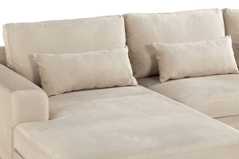 Copenhagen Chaiselongsofa Velour - Beige - Møbler - Sofaer - Sofa med chaiselong