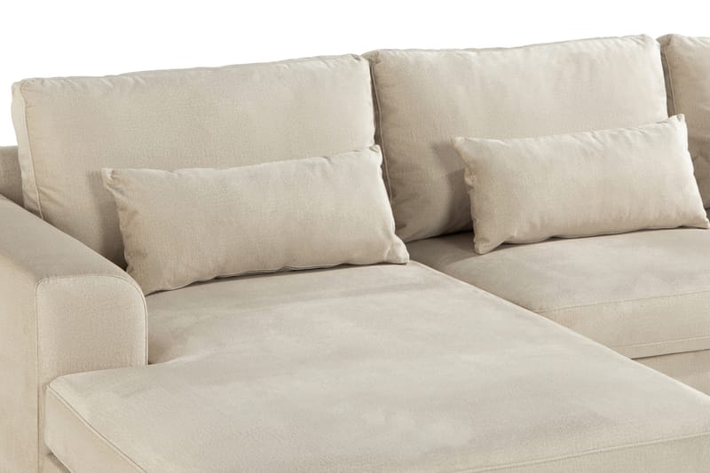 Copenhagen Chaiselongsofa Velour - Beige - Møbler - Sofaer - Sofa med chaiselong