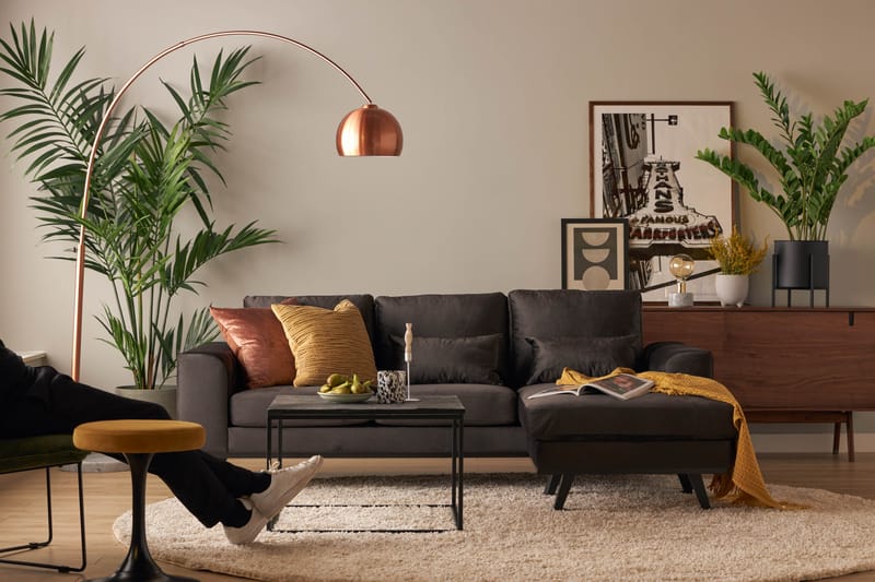 Copenhagen Compact L Sofa Vendbar Divan Højre - Grå - Møbler - Sofaer - Sofa med chaiselong