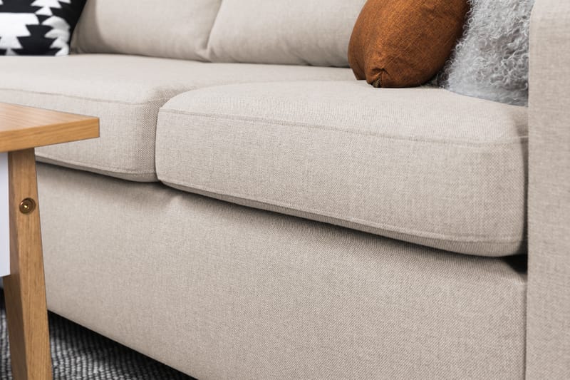 Crazy 3-Pers. Sofa med Chaiselong Venstre - Beige - Møbler - Sofaer - Sofa med chaiselong