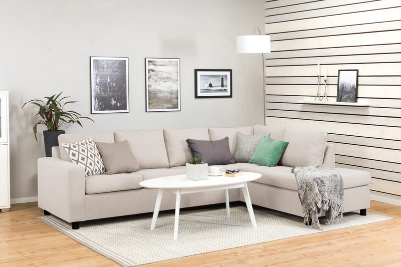 Crazy 3-Pers. Sofa med Chaiselong Højre - Beige - Møbler - Sofaer - Sofa med chaiselong