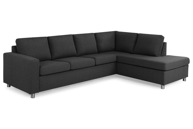 Crazy 3-Pers. Sofa med Chaiselong Højre - Antracit - Møbler - Sofaer - Sofa med chaiselong