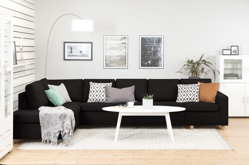 Crazy 4-Pers. Sofa med Chaiselong Venstre - Antracit - Møbler - Sofaer - Sofa med chaiselong