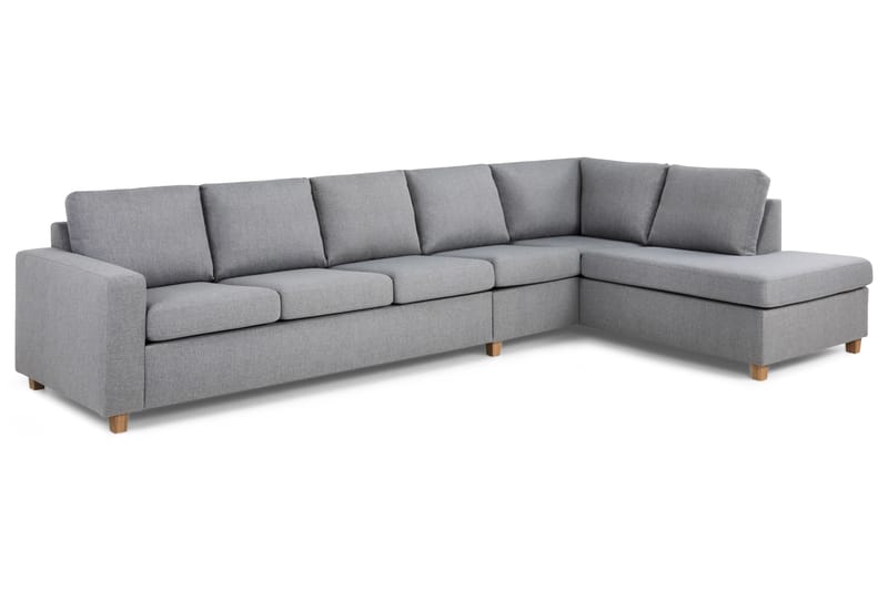 Crazy 4-Pers. Sofa med Chaiselong Højre - Lysegrå - Møbler - Sofaer - Sofa med chaiselong