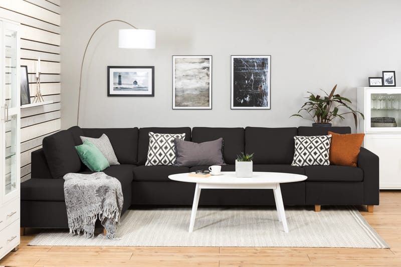 Crazy 4-Pers. Sofa med Chaiselong Venstre - Antracit - Møbler - Sofaer - Sofa med chaiselong