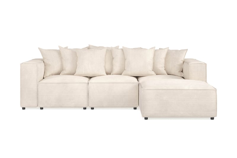 Cubo Dyb L-Sofa 3-personers Divan Venstre - Beige - Møbler - Sofaer - Sofa med chaiselong