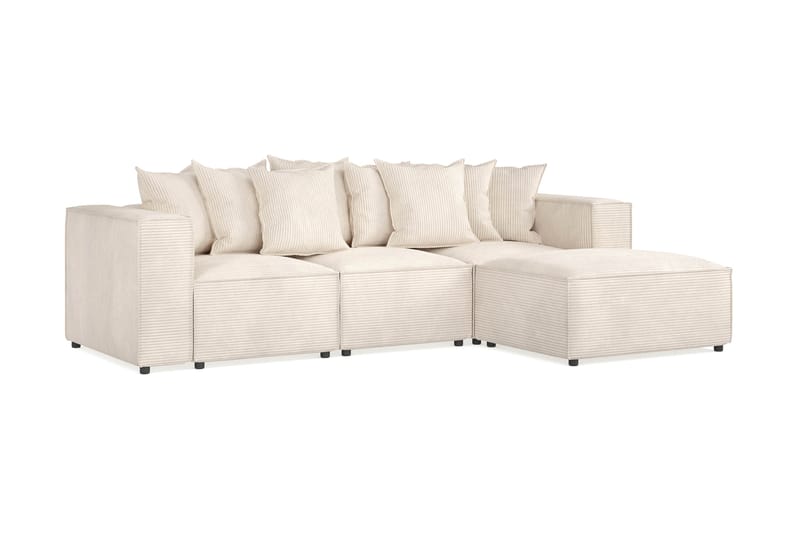 Cubo Dyb L-Sofa 3-personers Divan Venstre - Beige - Møbler - Sofaer - Sofa med chaiselong