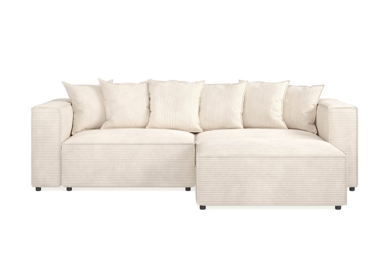 Cubo L-sofa - Brun - Sofa med chaiselong - Lædersofaer - 2-personer sofa med chaiselong - 3 personers sofa med chaiselong - 4 personers sofa med chaiselong - Velour sofaer