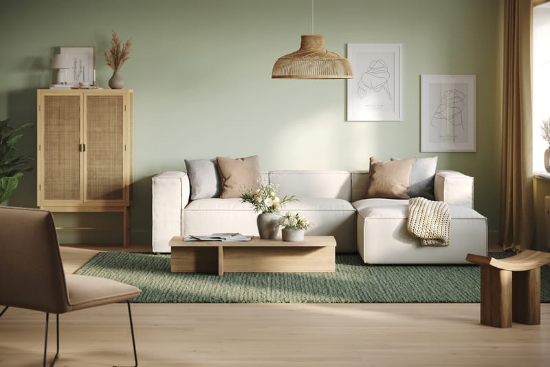 Cubo L-sofa Vendbar - Beige - Møbler - Sofaer - Sofa med chaiselong