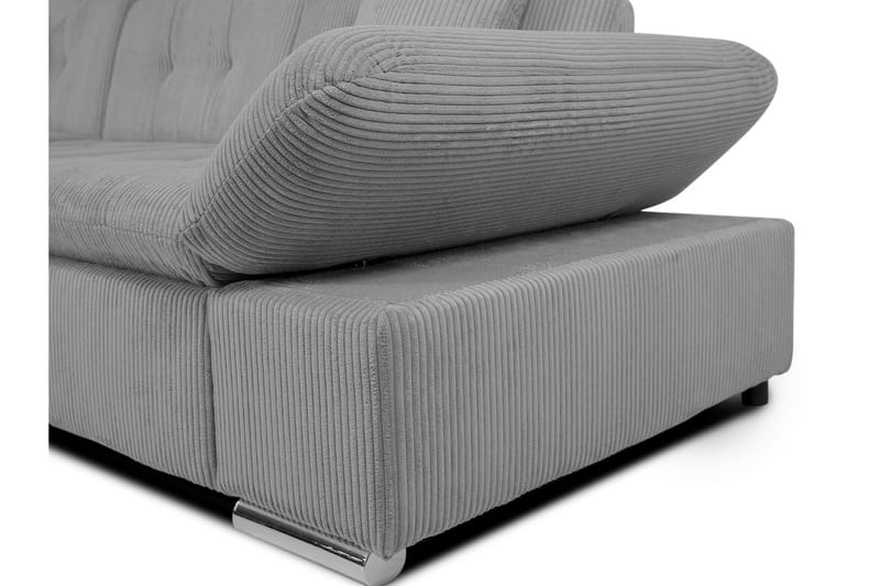 Djerra Sofa med Divan 3-personers - Sort - Møbler - Sofaer - Sofa med chaiselong