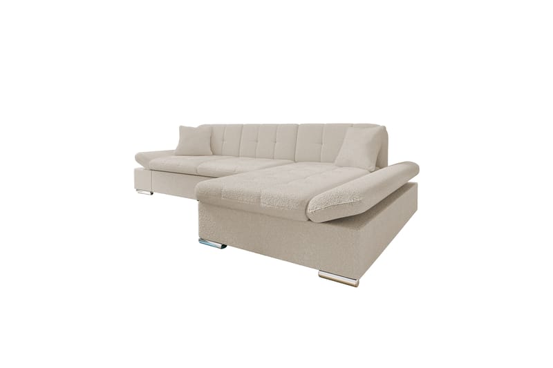 Djerra Sofa med Divan 3-personers - Beige - Møbler - Sofaer - Sofa med chaiselong