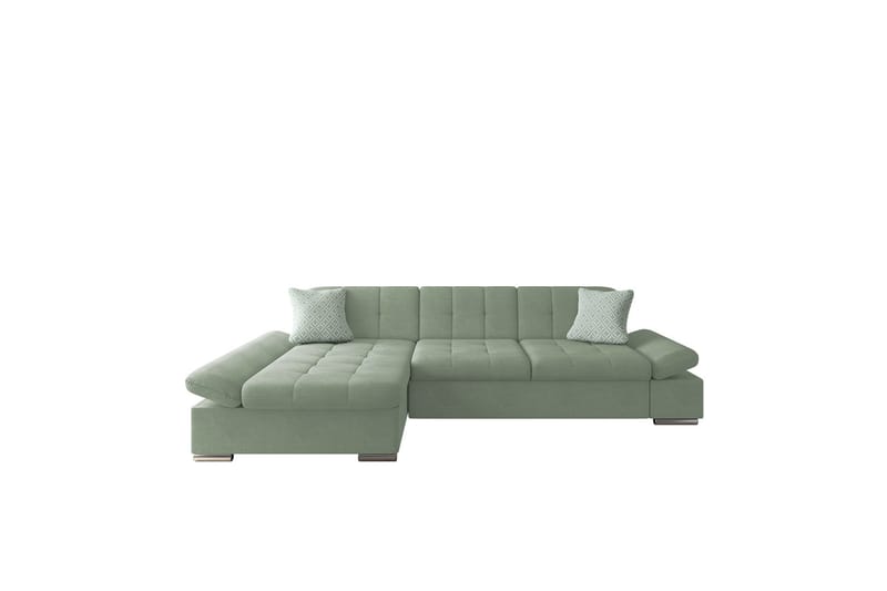 Djerra Sofa med Divan 3-personers - Grøn - Møbler - Sofaer - Sofa med chaiselong