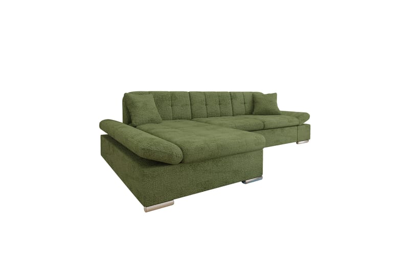 Djerra Sofa med Divan 3-personers - Grøn - Møbler - Sofaer - Sofa med chaiselong