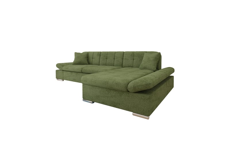 Djerra Sofa med Divan 3-personers - Grøn - Møbler - Sofaer - Sofa med chaiselong