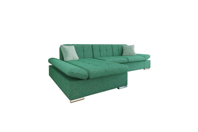 Djerra Sofa med Divan 3-personers - Grøn - Møbler - Sofaer - Sofa med chaiselong