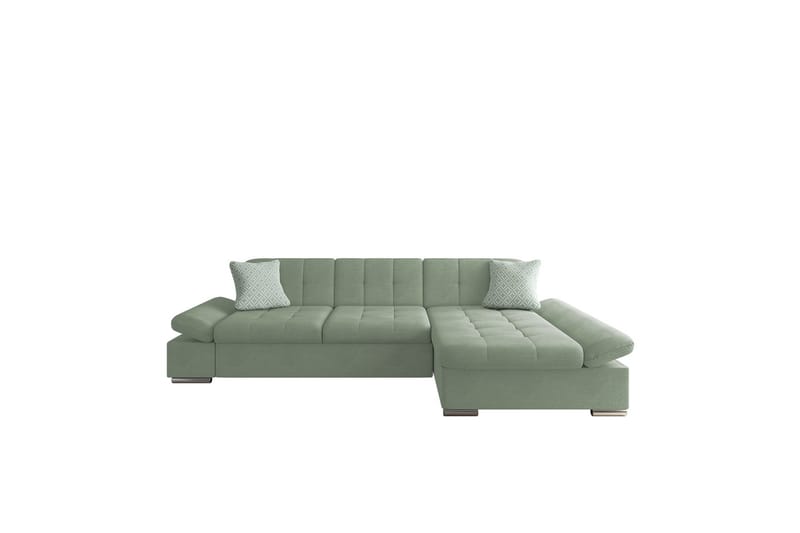 Djerra Sofa med Divan 3-personers - Grøn - Møbler - Sofaer - Sofa med chaiselong