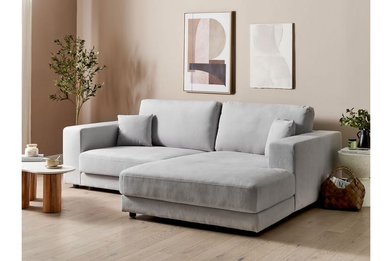 Ersi Sofa med Chaiselong 3-personers - Grå/Sort - Møbler - Sofaer - Sofa med chaiselong