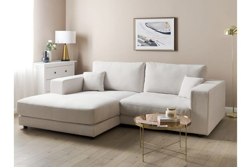 Ersi Sofa med Chaiselong 3-personers - Hvid/Sort - Møbler - Sofaer - Sofa med chaiselong