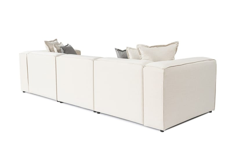 Fahmida Sofa med Chaiselong 3-personers - Ecru - Møbler - Sofaer - Sofa med chaiselong