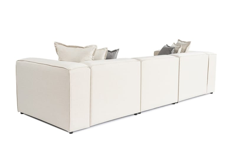 Fahmida Sofa med Chaiselong 3-personers - Ecru - Møbler - Sofaer - Sofa med chaiselong