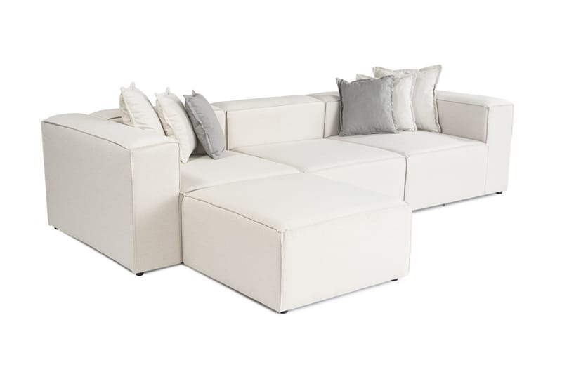 Fahmida Sofa med Chaiselong 3-personers - Ecru - Møbler - Sofaer - Sofa med chaiselong