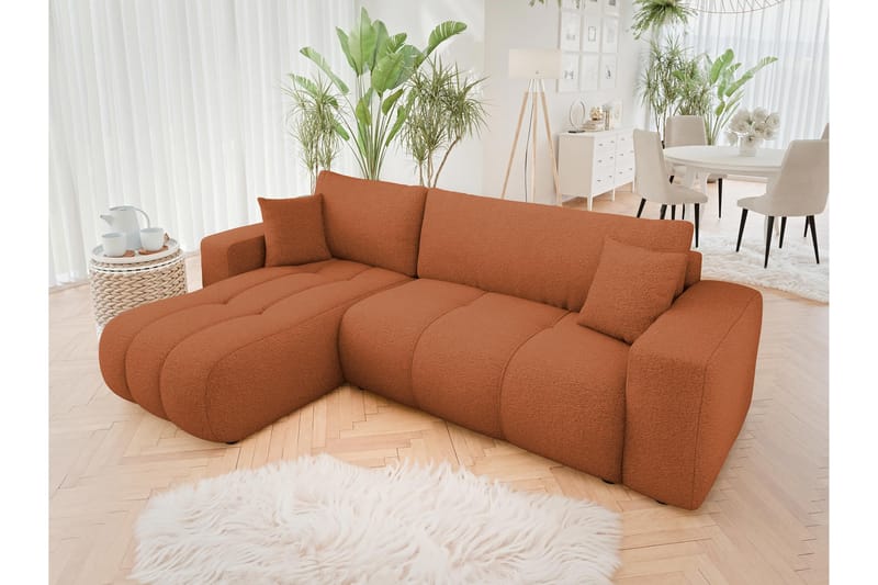 Flo Sofa med Divan 3-personers - Orange - Møbler - Sofaer - Sofa med chaiselong