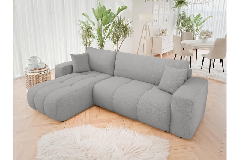 Flo Sofa med Divan 3-personers - Lys grå - Møbler - Sofaer - Sofa med chaiselong