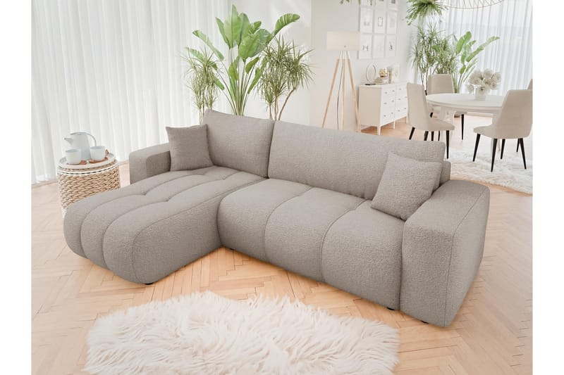 Flo Sofa med Divan 3-personers - Beige - Møbler - Sofaer - Sofa med chaiselong