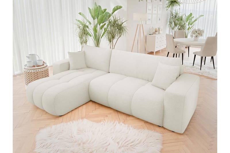 Flo Sofa med Divan 3-personers - Hvid - Møbler - Sofaer - Sofa med chaiselong