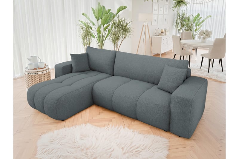 Flo Sofa med Divan 3-personers - Grå - Møbler - Sofaer - Sofa med chaiselong