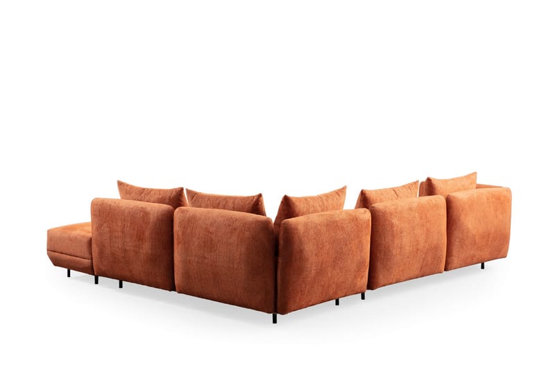 Floransa 4-personers Sofa med Chaiselong - Orange - Møbler - Sofaer - Sofa med chaiselong