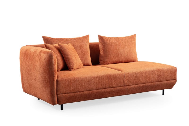 Floransa 4-personers Sofa med Chaiselong - Orange - Møbler - Sofaer - Sofa med chaiselong