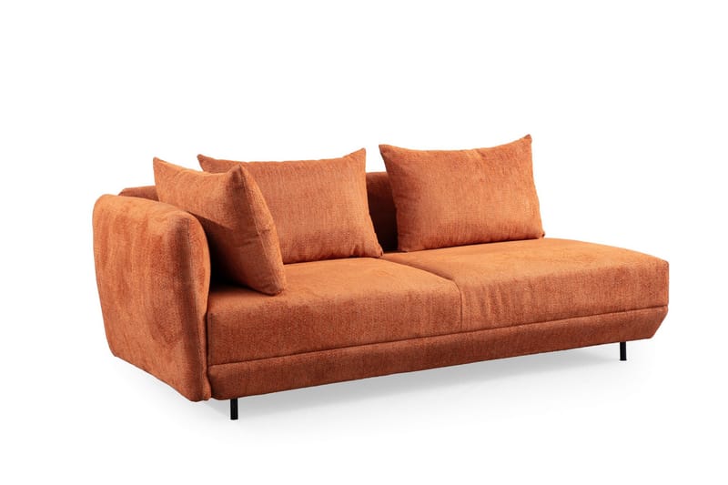 Floransa 4-personers Sofa med Chaiselong - Orange - Møbler - Sofaer - Sofa med chaiselong