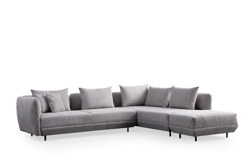 Floransa 4-personers Sofa med Chaiselong - Lysegrå - Møbler - Sofaer - Sofa med chaiselong