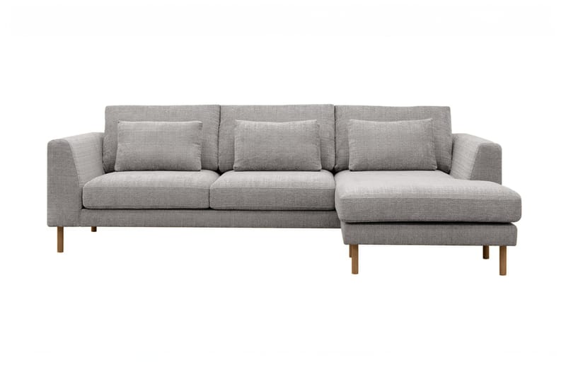 Florenz 3-personers Sofa med Divan Højre - Lysegrå - Møbler - Sofaer - Sofa med chaiselong