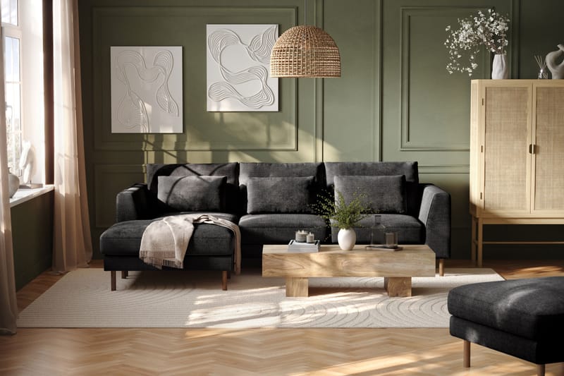 Florenz 3-personers Sofa med Divan Venstre - Grå - Møbler - Sofaer - Sofa med chaiselong