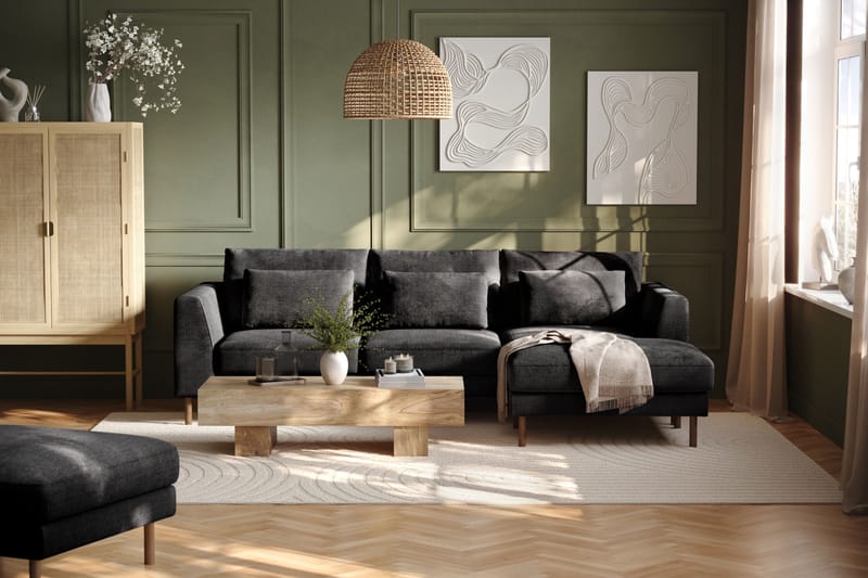 Florenz 3-personers Sofa med Divan Højre - Grå - Møbler - Sofaer - Sofa med chaiselong