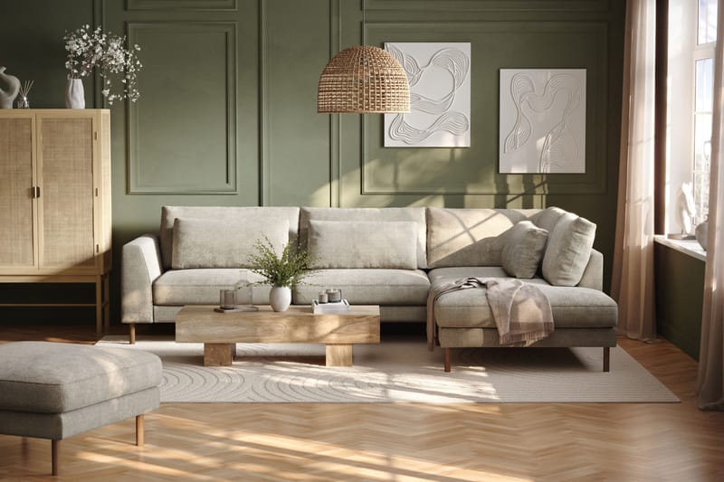 Florenz 3-personers Sofa med Chaiselong Højre - Grå/Beige - Møbler - Sofaer - Sofa med chaiselong