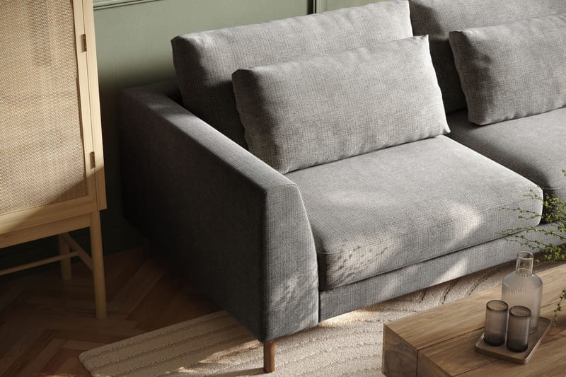 Florenz 3-personers Sofa med Chaiselong Højre - Lysegrå - Møbler - Sofaer - Sofa med chaiselong