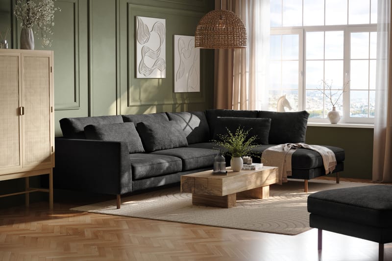 Florenz 3-personers Sofa med Chaiselong Højre - Grå - Møbler - Sofaer - Sofa med chaiselong