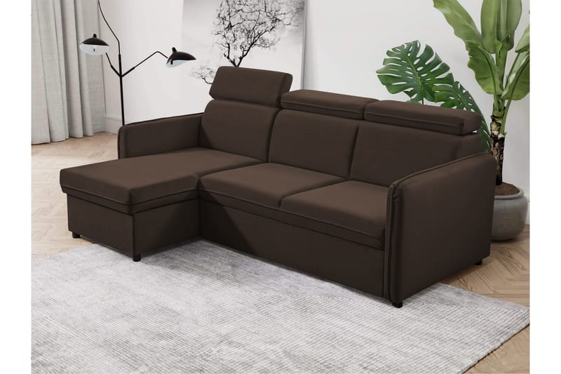 Fredrik Sofa med Divan 3-seter - Brun - Møbler - Sofaer - Sofa med chaiselong