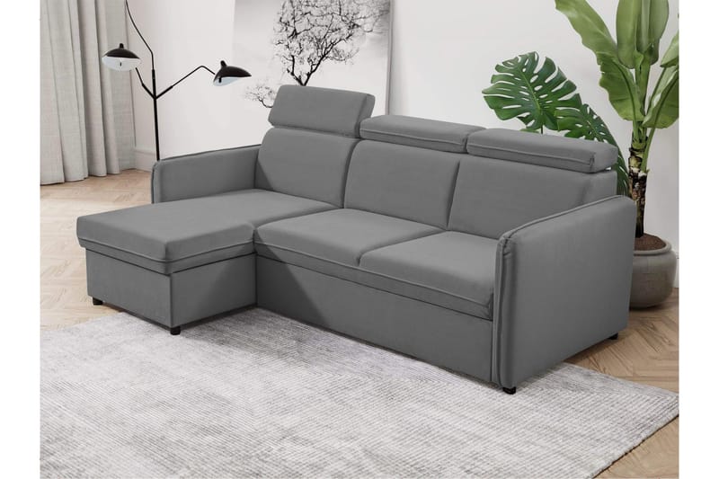 Fredrik Sofa med Divan 3-seter - Grå - Møbler - Sofaer - Sofa med chaiselong