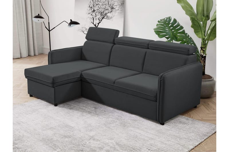 Fredrik Sofa med Divan 3-seter - Mørk grå - Møbler - Sofaer - Sofa med chaiselong