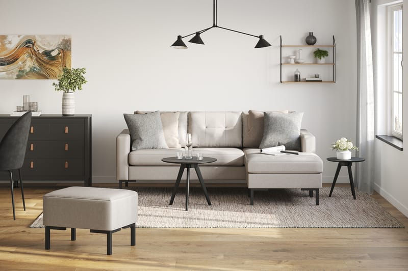 Frillestad 3-pers Divansofa Højre - Beige - Møbler - Sofaer - Sofa med chaiselong