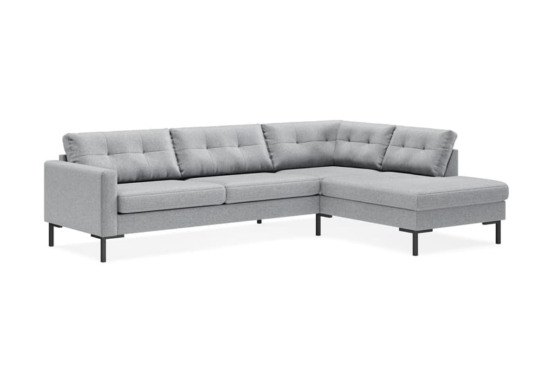 Frillestad 4-pers Sofa med Chaiselong Højre - Grå - Møbler - Sofaer - Sofa med chaiselong