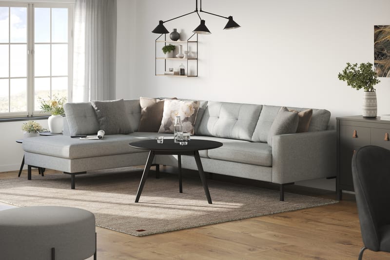 Frillestad 4-pers Sofa med Chaiselong Venstre - Grå - Møbler - Sofaer - Sofa med chaiselong