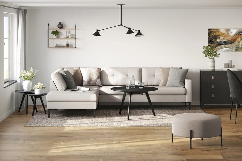 Frillestad 4-pers Sofa med Chaiselong Venstre - Beige - Møbler - Sofaer - Sofa med chaiselong