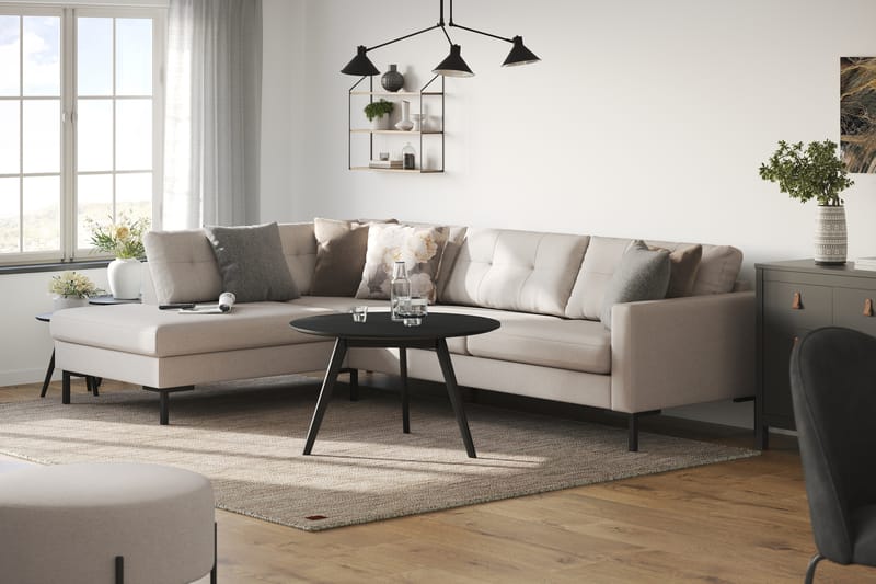 Frillestad 4-pers Sofa med Chaiselong Venstre - Beige - Møbler - Sofaer - Sofa med chaiselong